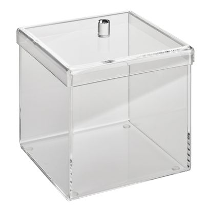 Pudełko akrylowe z pokrywą 160 x 160 x 160 mm | nakładana pokrywa