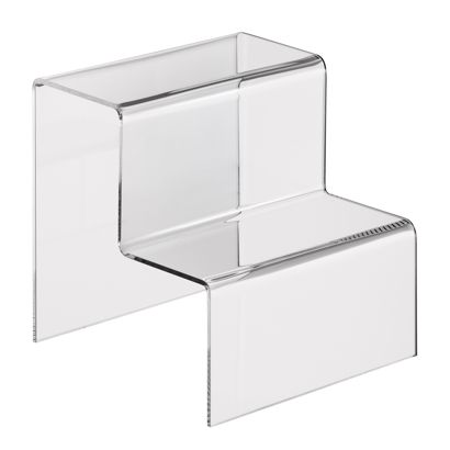 Stopień ekspozycyjny, akrylowy null | 105 x 100 x 100 mm | dwupoziomowy