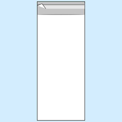 Torebki z klapką, folia OPP 100 x 250 mm 