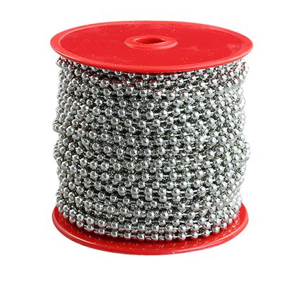 Łańcuszki kulkowe na szpuli 30 m | 4.5 mm | srebro  | metal 