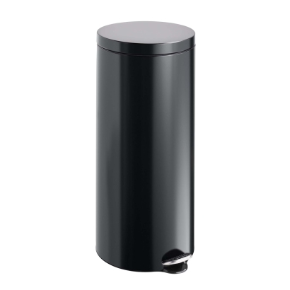 Kosz na pedał 30l stal  | czarny  | matowy 