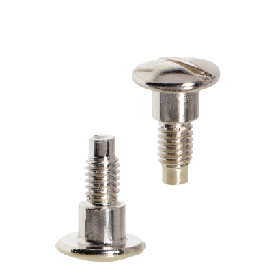 Śruby introligatorskie, 7,5 mm, z przedłużeniem 4 mm, niklowane 