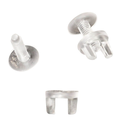 Śruba Viking, przeźroczysta, plastikowa średnica 4,8 mm, wysokość 25 mm 