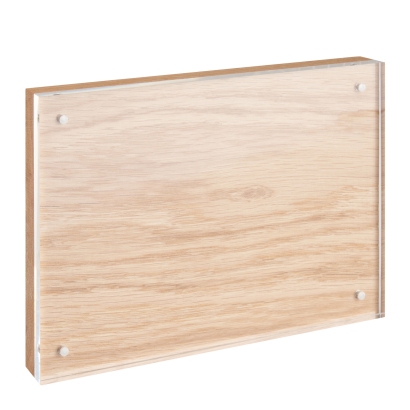 Magnetyczna ramka na zdjęcia akrylowa/dębowa 130 x 180 mm 