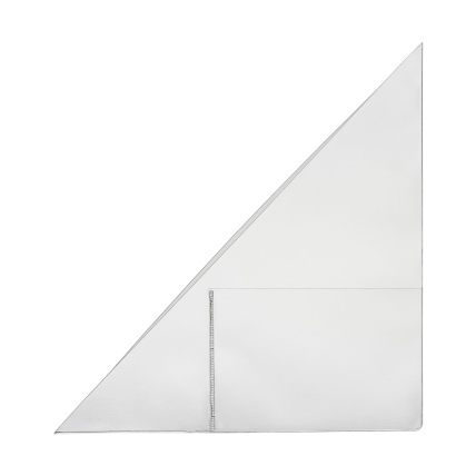 Kieszonki narożne z kieszonką na wizytówki, samoprzylepne, folia PP, kolor przeźroczysty 170 x 170 mm – prawa 