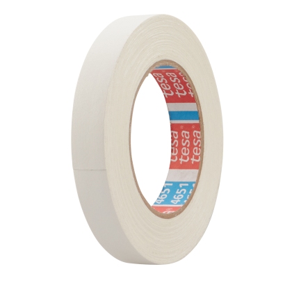 tesa 4651, Taśma z tkaniny powlekanej Premium 19 mm | biały 