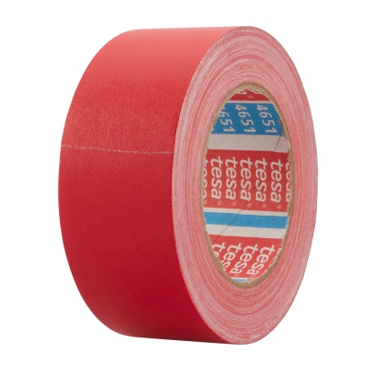 tesa 4651, Taśma z tkaniny powlekanej Premium 50 mm | czerwony 