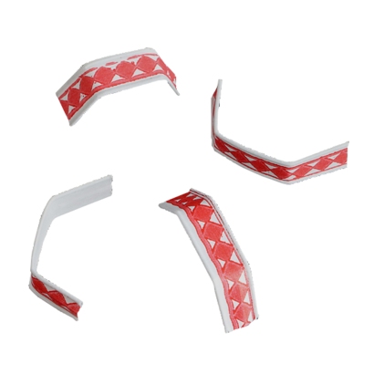 Taśmy zaciskowe CLIPBAND 33 mm, kolor biały-czerwony 