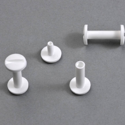 Plastikowe śruby introligatorskie, 16 mm | biały
