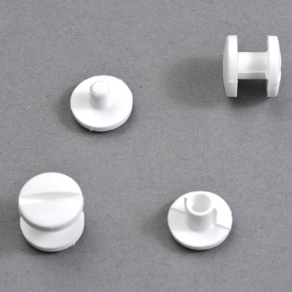 Plastikowe śruby introligatorskie, 6 mm | biały