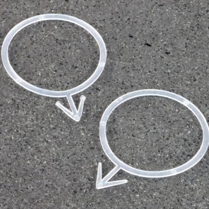 Kółka do wieszania etykiet na butelkach, ø = 40 mm, przezroczyste 