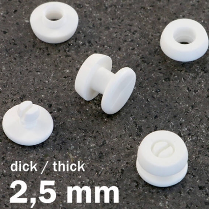 Nity plastikowe biały  | 2.5 mm