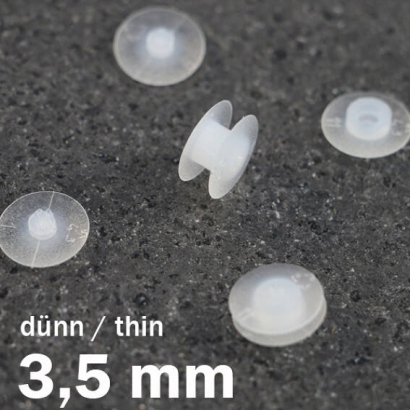 Nity zatrzaskowe plastikowe przezroczysty | 3.5 mm