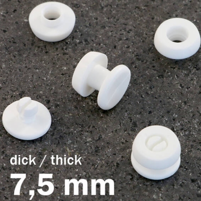 Nity plastikowe biały | 7.5 mm