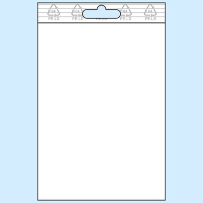 Woreczki strunowe z otworem typu euro, folia PE 50 µm | 115 x 155 mm 