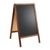 Potykacz drewniany WOOD-STOP Lite S, tablica do kredy 44 x 66 cm, imitacja drewna wygląd drewna 