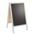 Potykacz drewniany WOOD-STOP Lite S, tablica do kredy 44 x 66 cm, biały biały 
