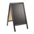 Potykacz drewniany WOOD-STOP Lite S, tablica do kredy 44 x 66 cm, czarny czarny 