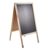 Drewniany potykacz WOOD-STOP, Lite L, tablica kredowa 53 x 80 wygląd drewna jasnego 