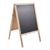 Drewniany potykacz WOOD-STOP, Lite M, tablica kredowa 53 x 66 wygląd drewna jasnego 