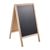 Drewniany potykacz WOOD-STOP, Lite S, tablica kredowa 44 x 66, naturalny wygląd drewna jasnego 