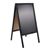 Drewniany potykacz WOOD-STOP, Lite M, tablica kredowa 53 x 66 czarny 