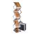 Składany stojak na broszury BOSTON, 6x A5, z walizką, kolor drewna A5  | wygląd drewna  | z walizką 