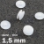 Nity zatrzaskowe plastikowe biały  | 1.5 mm