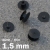Nity zatrzaskowe plastikowe czarny | 1.5 mm