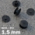 Nity zatrzaskowe plastikowe czarny  | 1.5 mm
