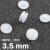 Nity zatrzaskowe plastikowe biały  | 3.5 mm