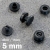Nity plastikowe czarny  | 5 mm
