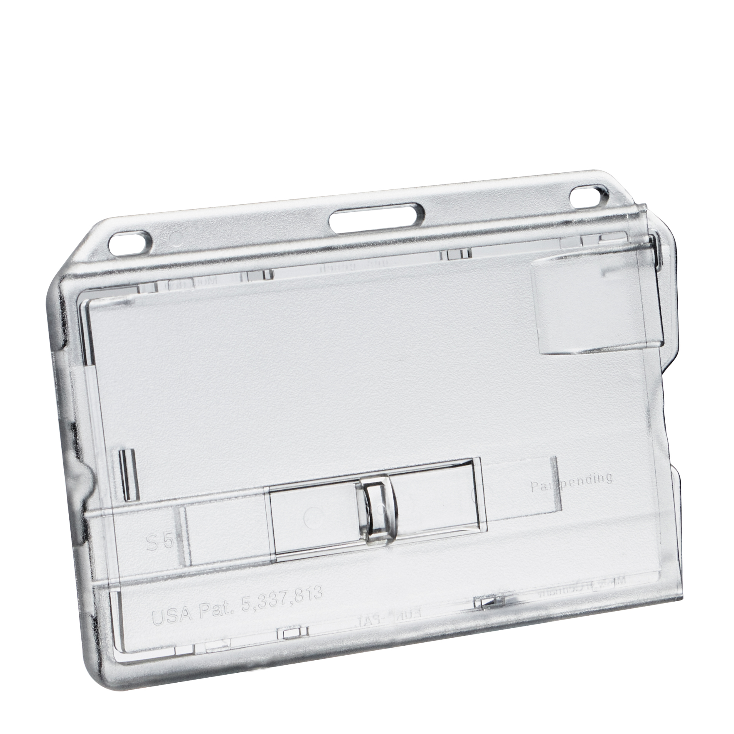 Etui na wizytówkę lub kartę dostępu, z klipsem, tworzywo: akryl | SPRINTIKO