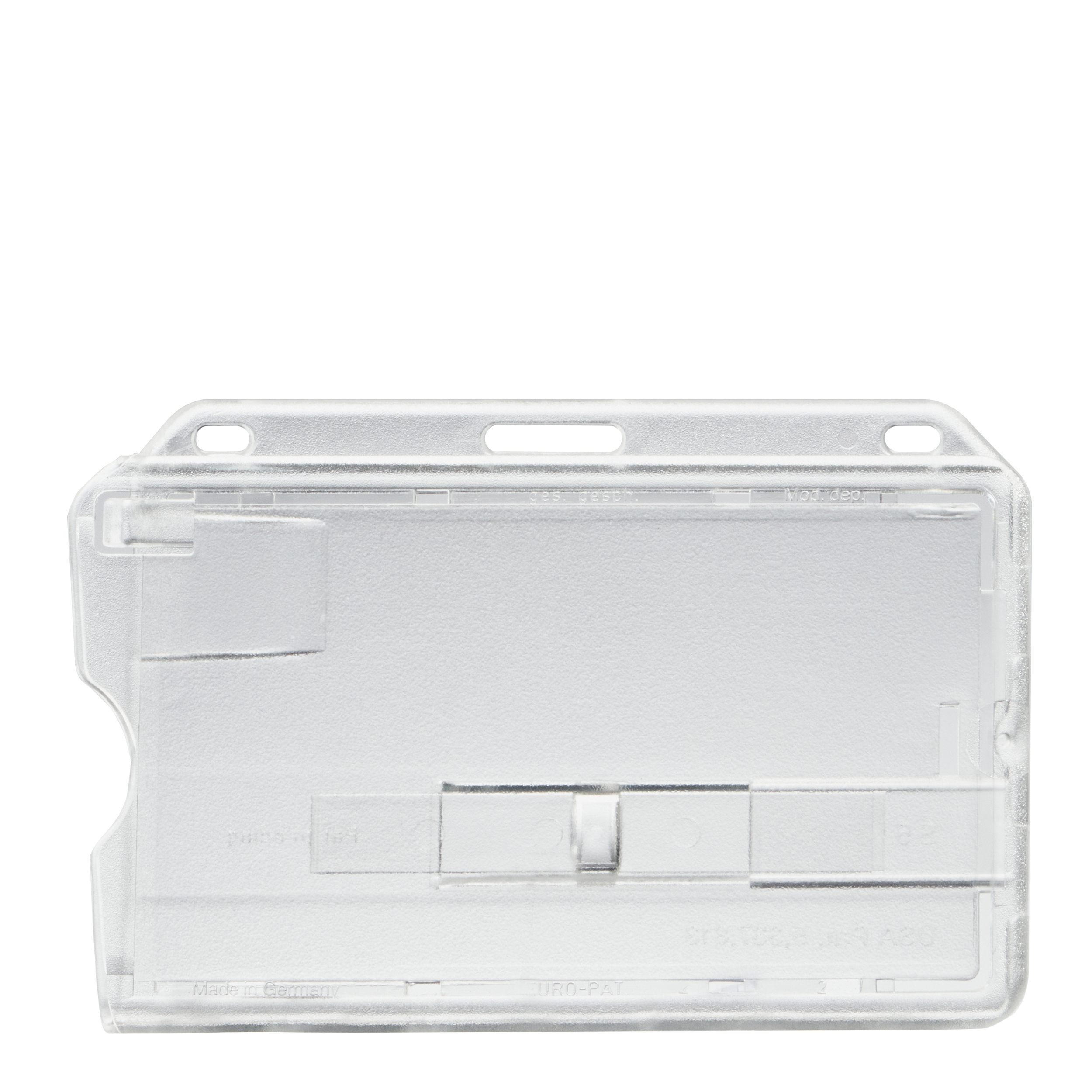 Etui na wizytówkę lub kartę dostępu, z klipsem, tworzywo: akryl | SPRINTIKO